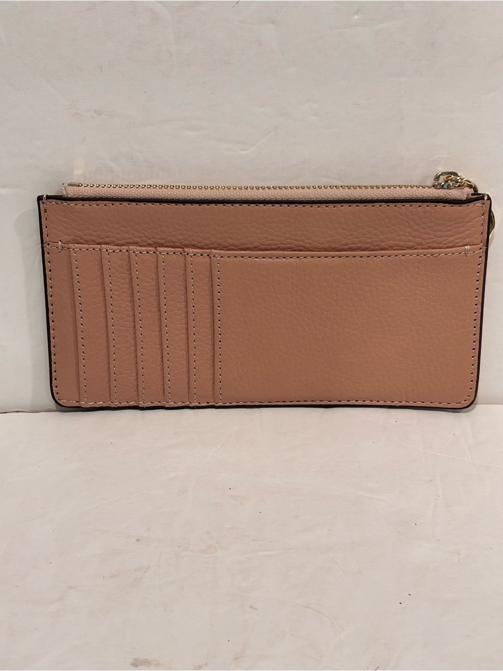 G.I.L.I. Got It Love It Leather Zip Top Card Case Slim Wallet Lucca Terra Pink